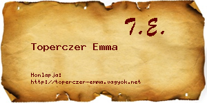 Toperczer Emma névjegykártya