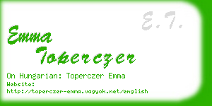emma toperczer business card